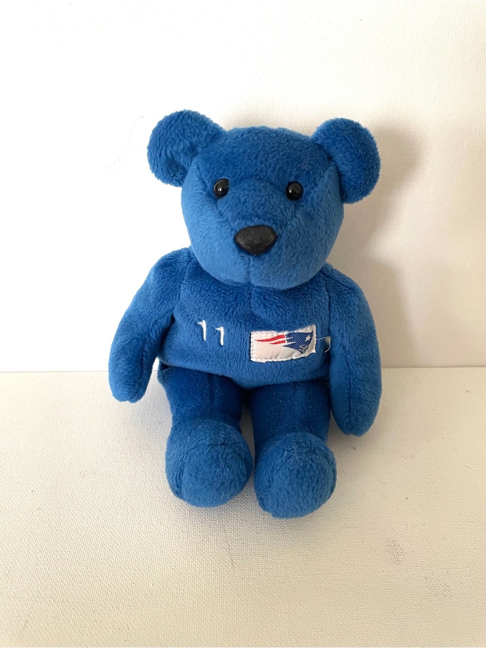 Blue Plush Bear Kids Toy with Team Patch